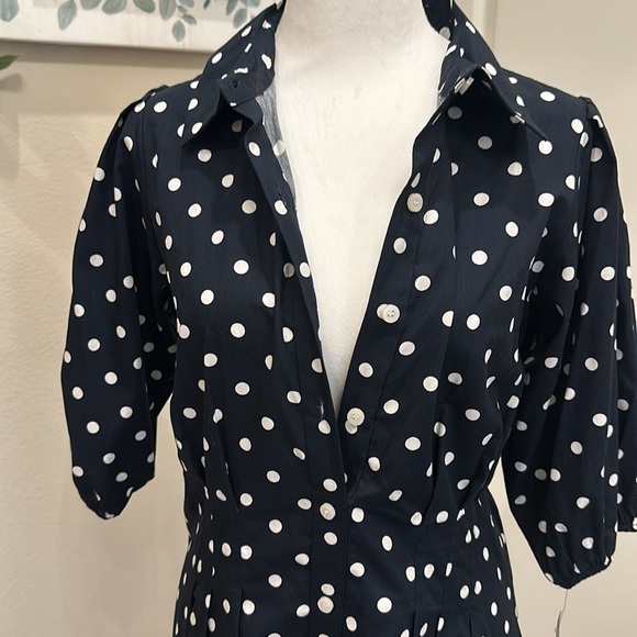 Tommy Hilfiger Dress, Size 8, Navy Blue (almost black), Polka Dot - Picture 9 of 9